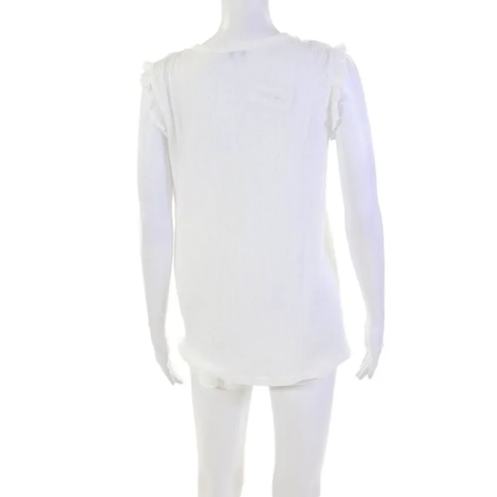 You Say Women's V-Neck Sleeveless Two Piece Pajama Set White Size XS